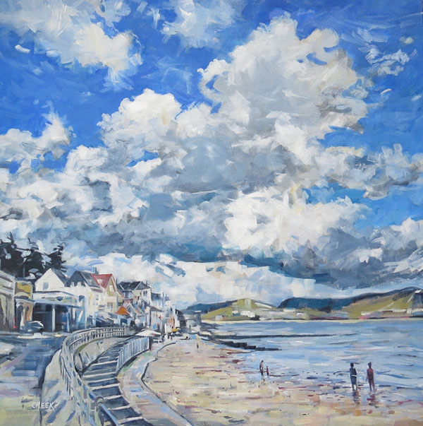 Lyme Regis, Approaching Storm.  Oil on canvas.